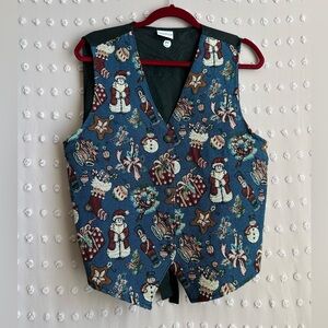 Bobbie Brooks Vintage Christmas Vest Brocade